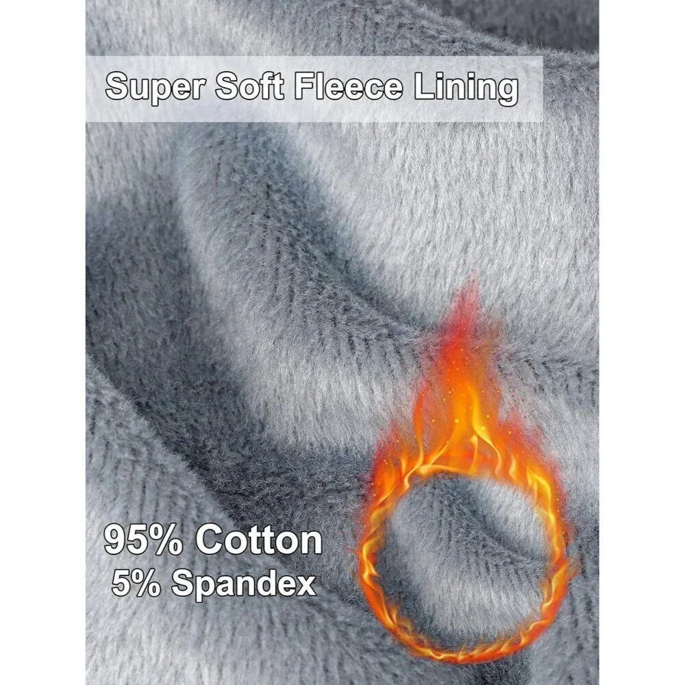 2 Pack Girls Cotton Fleece Lined Leggings Kids Thick Thermal Tights Winter Full - Picture 3 of 7